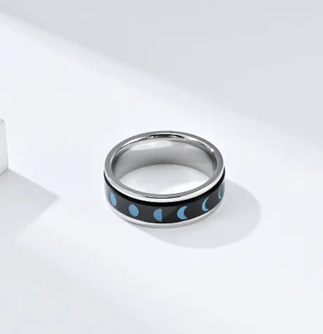 Rotatable Titanium Steel Ring for Anxiety Relief